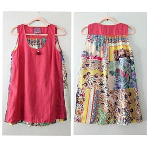 NEW Johnny Was Patchwork Scarf Patterned Tank